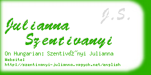 julianna szentivanyi business card